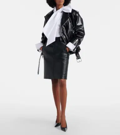 Saint Laurent Tie-neck cotton poplin shirt | Thumbnail 2 Saint Laurent Tie-neck cotton poplin shirt | Thumbnail 2