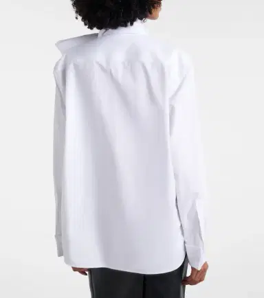Saint Laurent Tie-neck cotton poplin shirt | Thumbnail 4 Saint Laurent Tie-neck cotton poplin shirt | Thumbnail 4