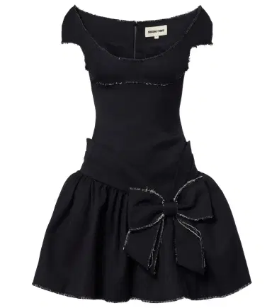 SHUSHU/TONG Bow-detail distressed tweed minidress | Thumbnail 1 SHUSHU/TONG Bow-detail distressed tweed minidress | Thumbnail 1