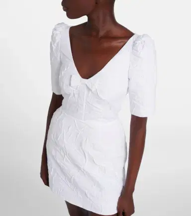 Shushu/Tong Bow-detail cotton-blend minidress | Thumbnail 4 Shushu/Tong Bow-detail cotton-blend minidress | Thumbnail 4