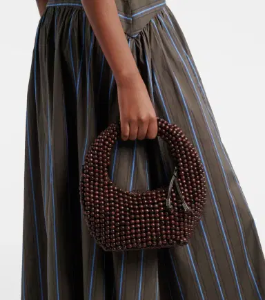 Staud Reef Small beaded leather-trimmed top-handle bag | Thumbnail 5 Staud Reef Small beaded leather-trimmed top-handle bag | Thumbnail 5