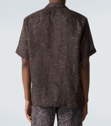 Brioni Printed linen bowling shirt | Thumbnail 3 Brioni Printed linen bowling shirt | Thumbnail 3