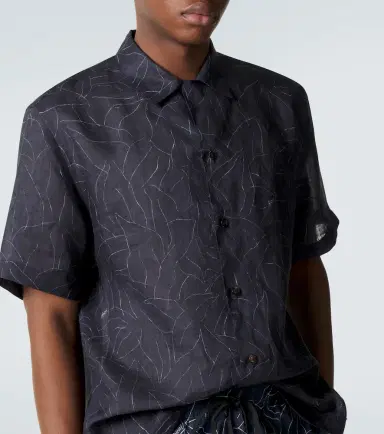 Brioni Printed linen shirt | Thumbnail 4 Brioni Printed linen shirt | Thumbnail 4