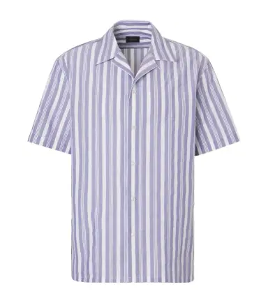 Brioni Striped cotton poplin bowling shirt | Thumbnail 1 Brioni Striped cotton poplin bowling shirt | Thumbnail 1