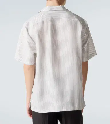 Brioni Striped linen bowling shirt | Thumbnail 3 Brioni Striped linen bowling shirt | Thumbnail 3
