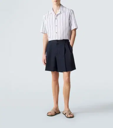 Brioni Striped cotton poplin bowling shirt | Thumbnail 2 Brioni Striped cotton poplin bowling shirt | Thumbnail 2