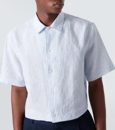 Brioni Striped linen bowling shirt | Thumbnail 2 Brioni Striped linen bowling shirt | Thumbnail 2