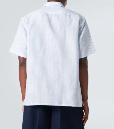Brioni Striped linen bowling shirt | Thumbnail 3 Brioni Striped linen bowling shirt | Thumbnail 3
