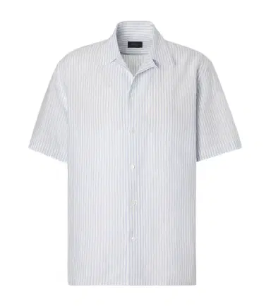 Brioni Striped linen bowling shirt | Thumbnail 1 Brioni Striped linen bowling shirt | Thumbnail 1