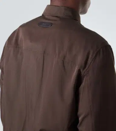 Brioni Leather-trimmed silk blouson jacket | Thumbnail 8 Brioni Leather-trimmed silk blouson jacket | Thumbnail 8