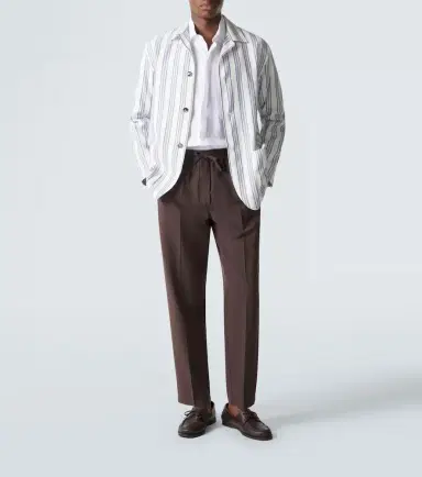 Brioni Striped cotton and linen blazer | Thumbnail 3 Brioni Striped cotton and linen blazer | Thumbnail 3