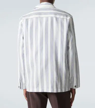 Brioni Striped cotton and linen blazer | Thumbnail 5 Brioni Striped cotton and linen blazer | Thumbnail 5