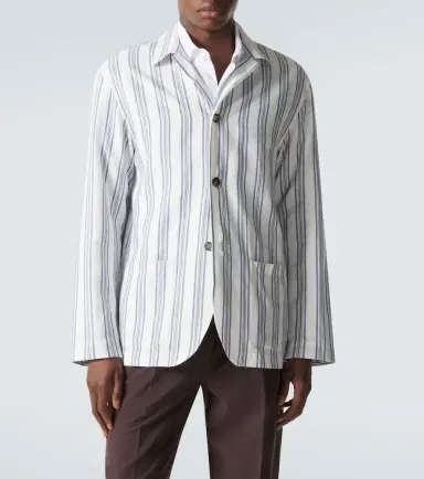 Brioni Striped cotton and linen blazer | Thumbnail 6 Brioni Striped cotton and linen blazer | Thumbnail 6