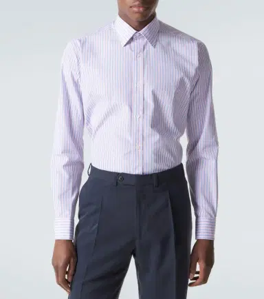 Charvet Striped cotton poplin shirt | Thumbnail 7 Charvet Striped cotton poplin shirt | Thumbnail 7