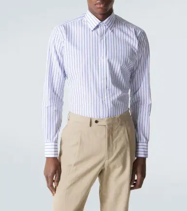 Charvet Striped cotton poplin shirt | Thumbnail 3 Charvet Striped cotton poplin shirt | Thumbnail 3