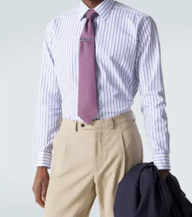 Charvet Striped cotton poplin shirt | Thumbnail 7 Charvet Striped cotton poplin shirt | Thumbnail 7