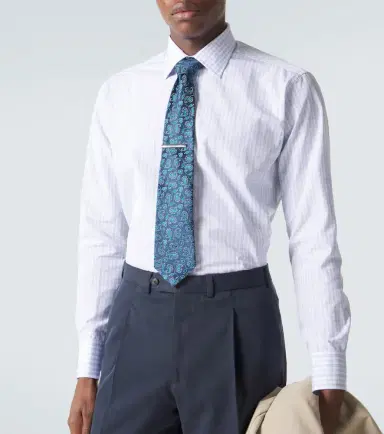 Charvet Checked cotton poplin shirt | Thumbnail 7 Charvet Checked cotton poplin shirt | Thumbnail 7
