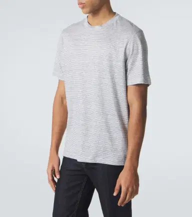 Brioni Striped linen and cotton T-shirt | Thumbnail 2 Brioni Striped linen and cotton T-shirt | Thumbnail 2