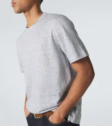 Brioni Striped linen and cotton T-shirt | Thumbnail 6 Brioni Striped linen and cotton T-shirt | Thumbnail 6