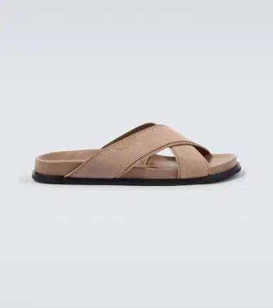 Brioni Leather-trimmed suede sandals | Thumbnail 4 Brioni Leather-trimmed suede sandals | Thumbnail 4