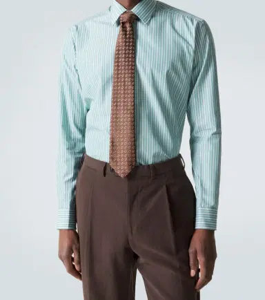 Charvet Striped cotton poplin shirt | Thumbnail 4 Charvet Striped cotton poplin shirt | Thumbnail 4