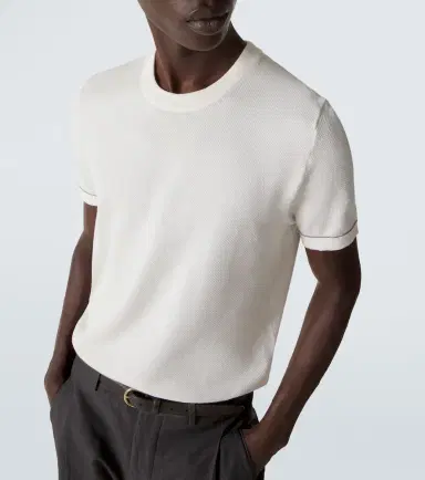 Brioni Cotton piqué T-shirt | Thumbnail 4 Brioni Cotton piqué T-shirt | Thumbnail 4