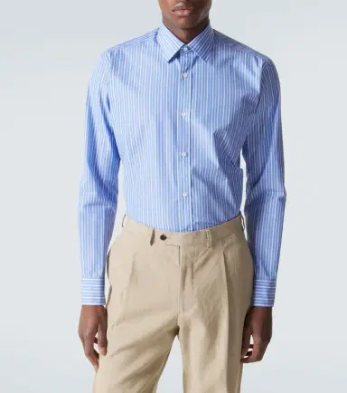 Charvet Striped cotton poplin shirt | Thumbnail 4 Charvet Striped cotton poplin shirt | Thumbnail 4