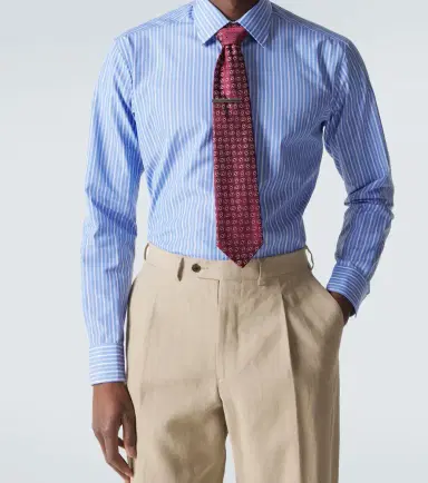 Charvet Striped cotton poplin shirt | Thumbnail 7 Charvet Striped cotton poplin shirt | Thumbnail 7