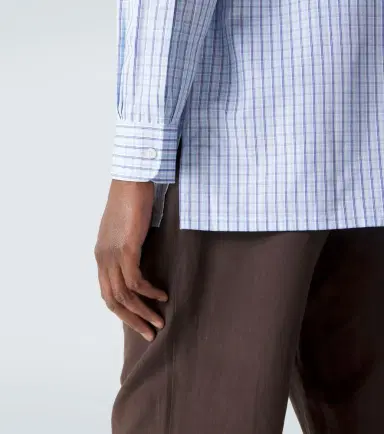 Charvet Checked cotton poplin shirt | Thumbnail 4 Charvet Checked cotton poplin shirt | Thumbnail 4