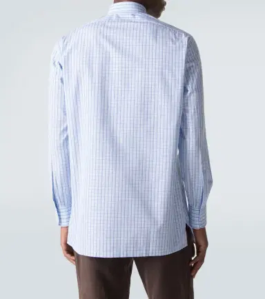 Charvet Checked cotton poplin shirt | Thumbnail 6 Charvet Checked cotton poplin shirt | Thumbnail 6