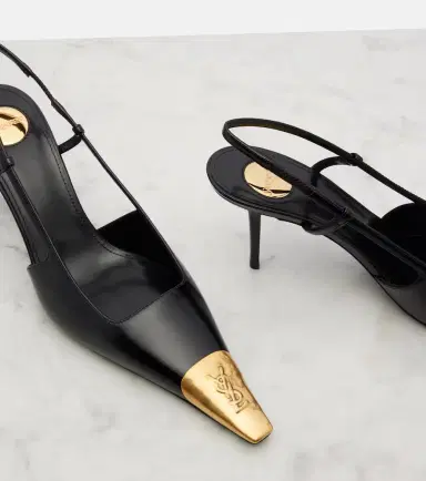Saint Laurent Jeanne 75 leather slingback pumps | Thumbnail 3 Saint Laurent Jeanne 75 leather slingback pumps | Thumbnail 3