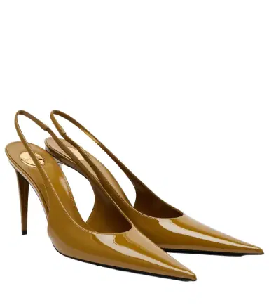 Saint Laurent Guermantes patent leather slingback pumps | Thumbnail 1 Saint Laurent Guermantes patent leather slingback pumps | Thumbnail 1