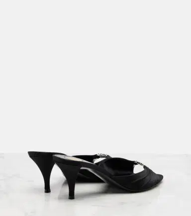 Saint Laurent Jerry 60 embellished crêpe satin mules | Thumbnail 2 Saint Laurent Jerry 60 embellished crêpe satin mules | Thumbnail 2