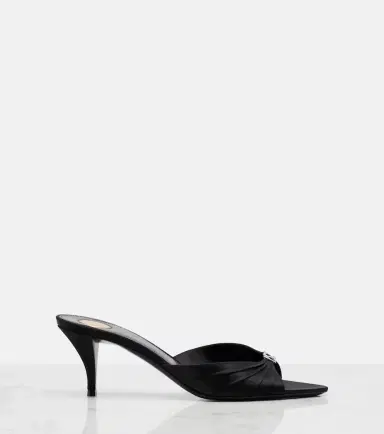 Saint Laurent Jerry 60 embellished crêpe satin mules | Thumbnail 4 Saint Laurent Jerry 60 embellished crêpe satin mules | Thumbnail 4