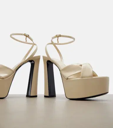 Saint Laurent Franciane leather platform sandals | Thumbnail 3 Saint Laurent Franciane leather platform sandals | Thumbnail 3