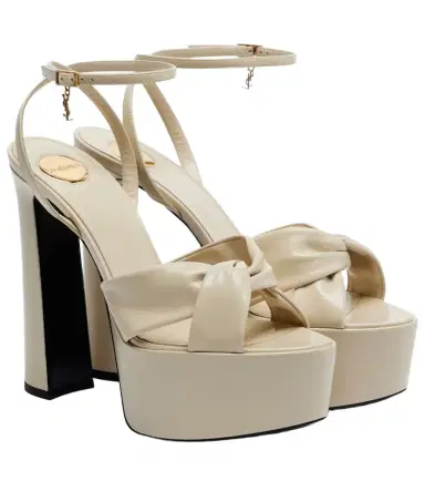 Saint Laurent Franciane leather platform sandals | Thumbnail 1 Saint Laurent Franciane leather platform sandals | Thumbnail 1