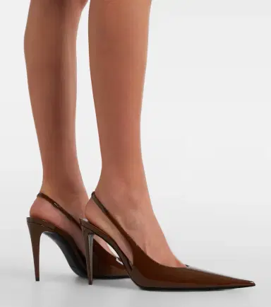 Saint Laurent Guermantes patent leather slingback pumps | Thumbnail 5 Saint Laurent Guermantes patent leather slingback pumps | Thumbnail 5