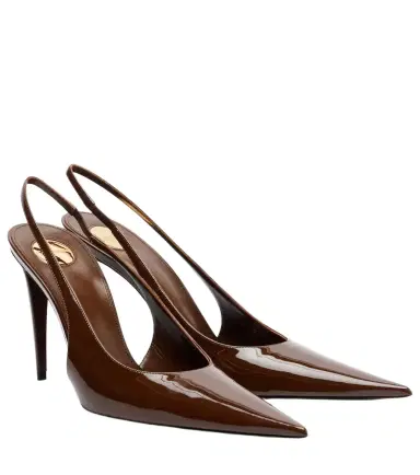 Saint Laurent Guermantes patent leather slingback pumps | Thumbnail 1 Saint Laurent Guermantes patent leather slingback pumps | Thumbnail 1