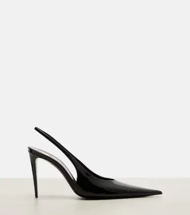 Saint Laurent Guermantes 95 patent leather slingback pumps | Thumbnail 2 Saint Laurent Guermantes 95 patent leather slingback pumps | Thumbnail 2