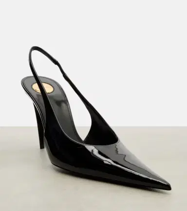 Saint Laurent Guermantes 95 patent leather slingback pumps | Thumbnail 4 Saint Laurent Guermantes 95 patent leather slingback pumps | Thumbnail 4