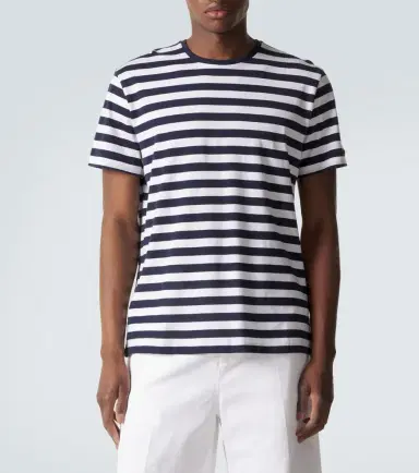 Ralph Lauren Purple Label Striped cotton lisle and piqué T-shirt | Thumbnail 6 Ralph Lauren Purple Label Striped cotton lisle and piqué T-shirt | Thumbnail 6