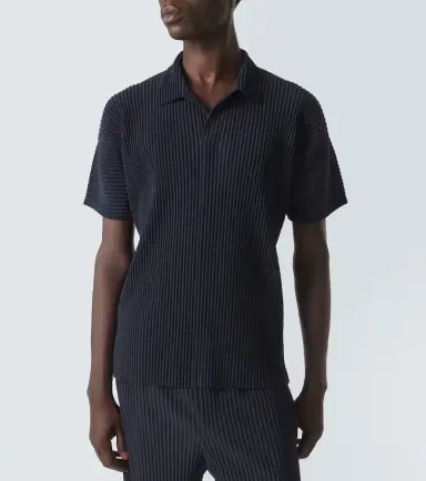 Homme Plissé Issey Miyake Homme Plissé Issey iyake Basics pleated polo shirt | Thumbnail 4 Homme Plissé Issey Miyake Homme Plissé Issey iyake Basics pleated polo shirt | Thumbnail 4