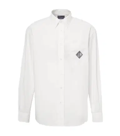 Ralph Lauren Purple Label Embroidered cotton poplin shirt | Thumbnail 1 Ralph Lauren Purple Label Embroidered cotton poplin shirt | Thumbnail 1