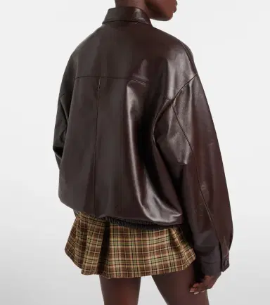 Miu Miu Logo leather jacket | Thumbnail 6 Miu Miu Logo leather jacket | Thumbnail 6