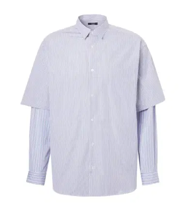 COMME des GARCONS HOMME Comme des Garçons Homme Layered striped cotton poplin shirt | Thumbnail 1 COMME des GARCONS HOMME Comme des Garçons Homme Layered striped cotton poplin shirt | Thumbnail 1