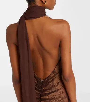 De La Vali Amora scarf-detail ruched lace maxi dress | Thumbnail 7 De La Vali Amora scarf-detail ruched lace maxi dress | Thumbnail 7