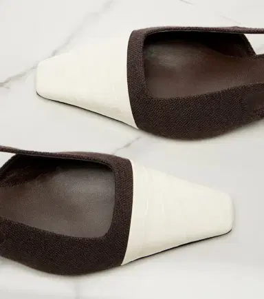 Tod's Leather-trimmed canvas slingback pumps | Thumbnail 3 Tod's Leather-trimmed canvas slingback pumps | Thumbnail 3