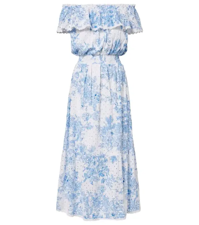 Larna printed cotton midi dress Larna printed cotton midi dress