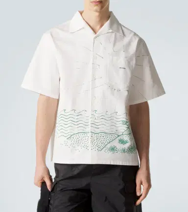 Prada Printed cotton bowling shirt | Thumbnail 6 Prada Printed cotton bowling shirt | Thumbnail 6