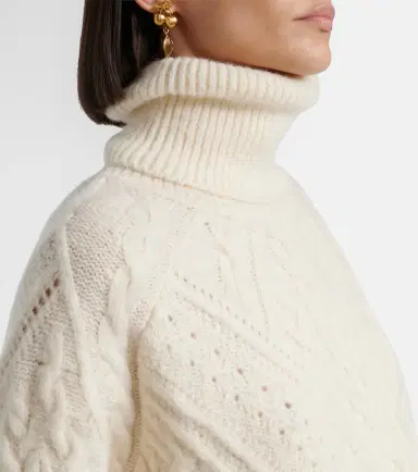 Saint Laurent Cable-knit alpaca-blend turtleneck sweater | Thumbnail 5 Saint Laurent Cable-knit alpaca-blend turtleneck sweater | Thumbnail 5